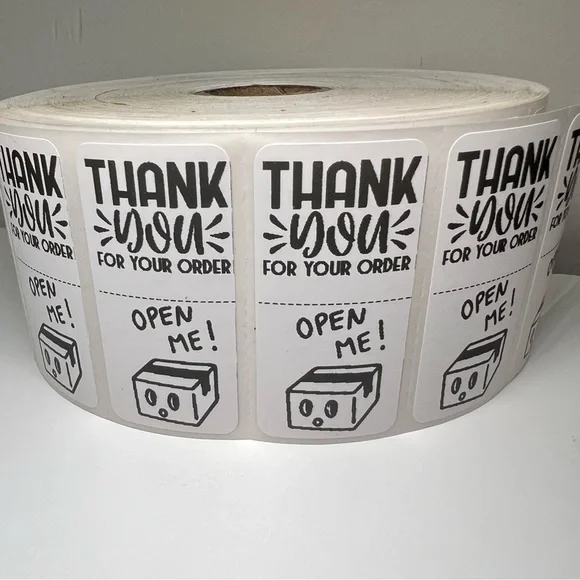 Set of 100 - Thank you / Open Me Seal Adhesive Packaging Label Stickers  new - Picture 9 of 12